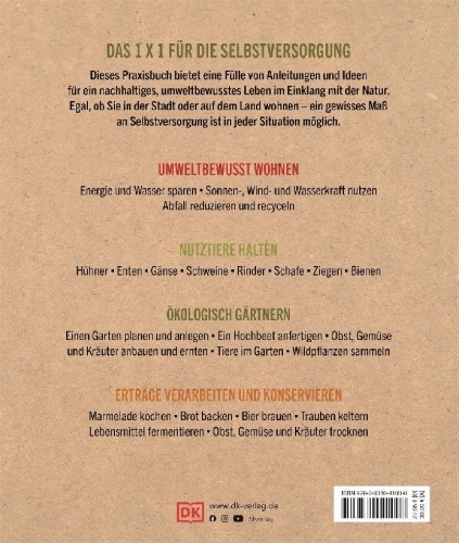 Buchcover und Innenansicht für das Buch: Das große Buch der Selbstversorgung