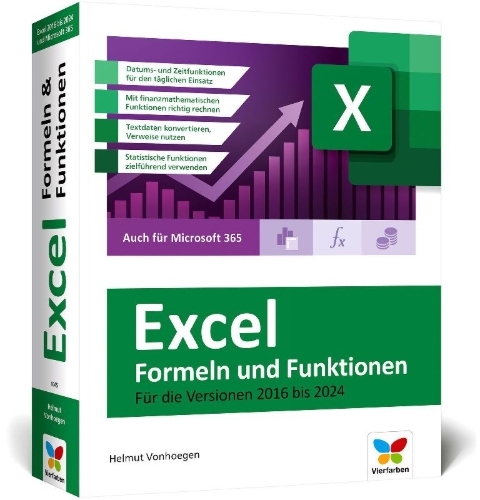 Buchcover und Innenansicht für das Buch: Excel - Formeln und Funktionen