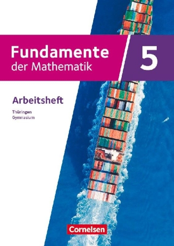 Buchcover und Innenansicht für das Buch: Fundamente der Mathematik  5. Schuljahr - Thüringen - Arbeitsheft mit Medien