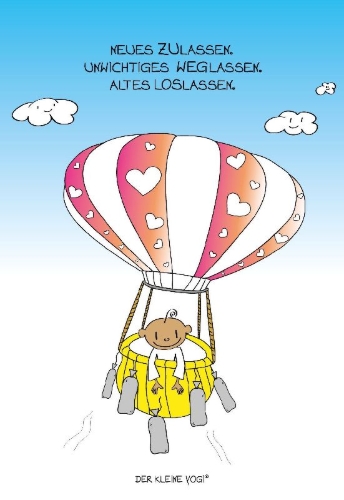 Buchcover und Innenansicht für das Buch: Der kleine Yogi - Mut Botschaften