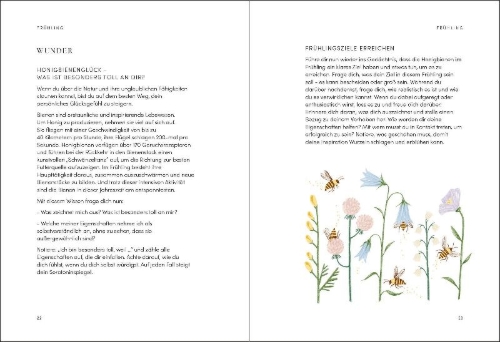 Buchcover und Innenansicht für das Buch: The Happiness Year: How to Find Joy in Every Season