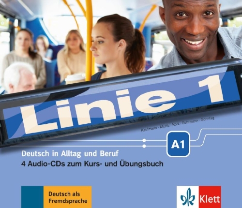 Buchcover und Innenansicht für das Buch: Linie 1 A1 - 4 Audio-CDs zum Kurs- und Übungsbuch