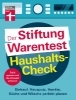 Buchcover und Innenansicht für das Buch: Der Stiftung Warentest Haushalts-Check