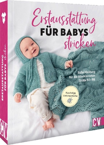 Buchcover und Innenansicht für das Buch: Erstausstattung für Babys stricken