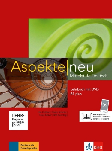 Buchcover und Innenansicht für das Buch: Aspekte. Lehrbuch mit DVD B1+. Neubearbeitung