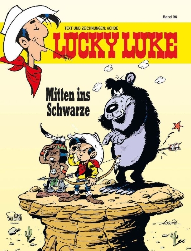 Buchcover und Innenansicht für das Buch: Les Aventures de Kid Lucky d'après Morris 4: Suivez la flèche