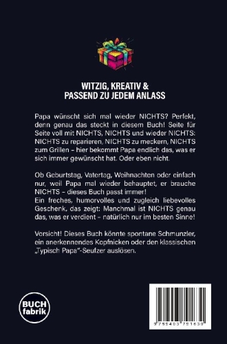 Buchcover und Innenansicht für das Buch: Nichts für Papa