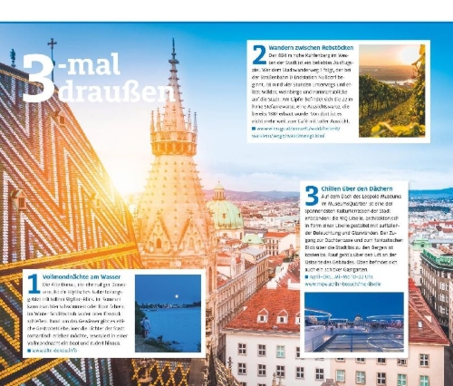 Buchcover und Innenansicht für das Buch: ADAC Reiseführer Wien