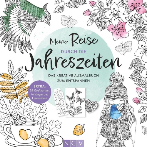 Buchcover und Innenansicht für das Buch: Meine Reise durch die Jahreszeiten
