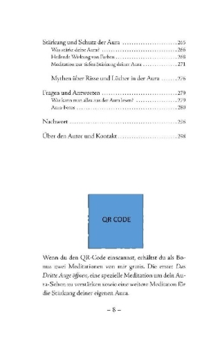 Buchcover und Innenansicht für das Buch: Aura