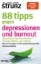 Buchcover und Innenansicht für das Buch: 88 Tipps gegen Depressionen und Burnout