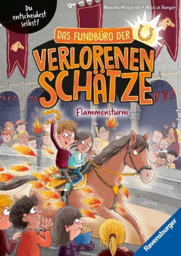 Buchcover und Innenansicht für das Buch: Das Fundbüro der verlorenen Schätze - Flammensturm