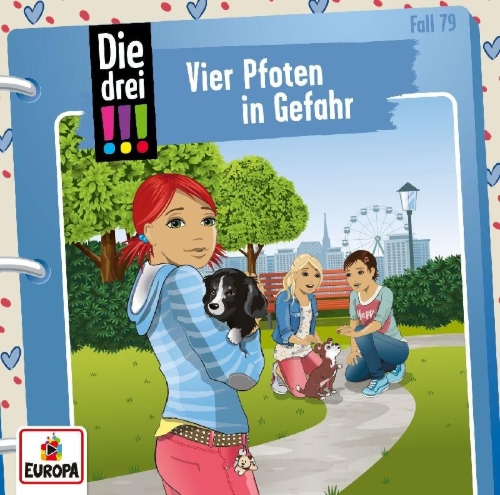 Buchcover und Innenansicht für das Buch: Die drei !!! 79: Vier Pfoten in Gefahr
