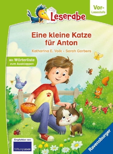 Buchcover und Innenansicht für das Buch: Leserabe Vor-Lesestufe - Eine kleine Katze für Anton