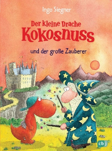 Buchcover und Innenansicht für das Buch: Der kleine Drache Kokosnuss 03 und der große Zauberer
