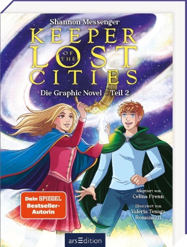 Buchcover und Innenansicht für das Buch: Keeper of the Lost Cities - The Graphic Novel Part 2