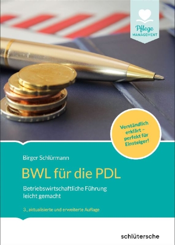 Buchcover und Innenansicht für das Buch: BWL für die PDL