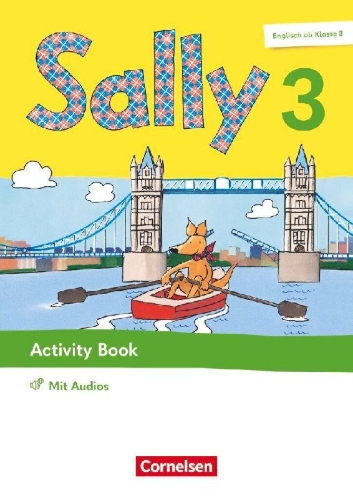 Buchcover und Innenansicht für das Buch: Sally 3. Schuljahr. Activity Book - Mit Audios, Wortschatzheft und Portfolio-Heft