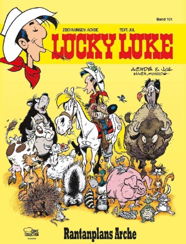 Buchcover und Innenansicht für das Buch: Les Aventures de Lucky Luke d'après Morris 10: L'arche de Rantanplan