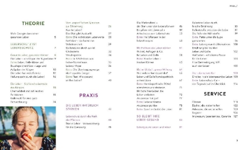 Buchcover und Innenansicht für das Buch: Leber & Galle entgiften und natürlich stärken