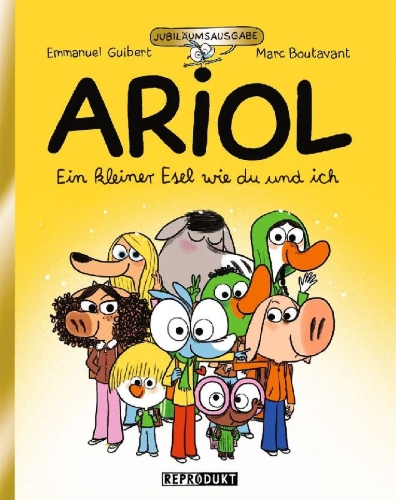 Buchcover und Innenansicht für das Buch: Ariol Jubiläumsausgabe