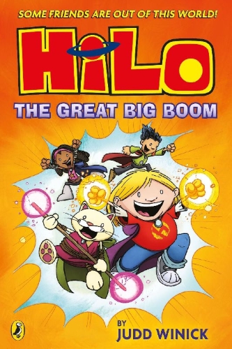 Buchcover und Innenansicht für das Buch: Hilo: The Great Big Boom