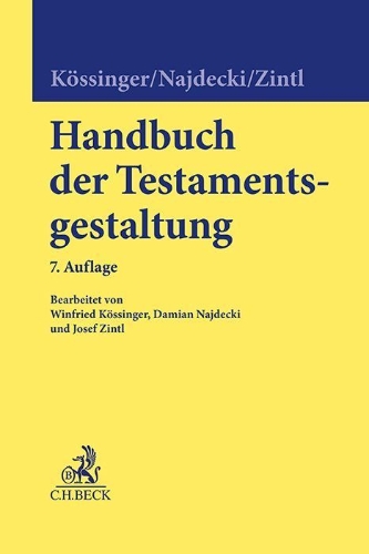 Buchcover und Innenansicht für das Buch: Handbuch der Testamentsgestaltung