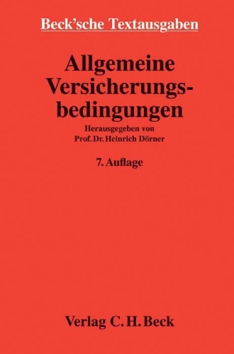 Buchcover und Innenansicht für das Buch: Allgemeine Versicherungsbedingungen