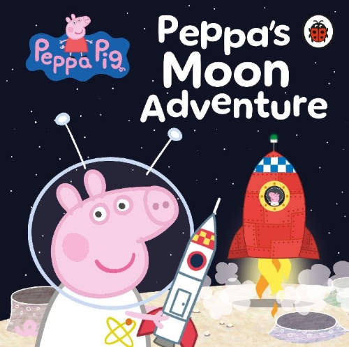 Buchcover und Innenansicht für das Buch: Peppa Pig: Peppa's Moon Adventure