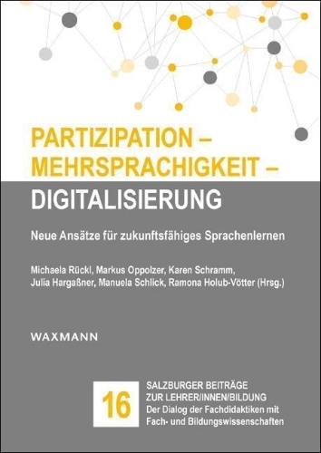 Buchcover und Innenansicht für das Buch: Partizipation - Mehrsprachigkeit - Digitalisierung