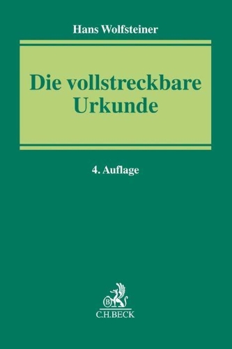 Buchcover und Innenansicht für das Buch: Die vollstreckbare Urkunde