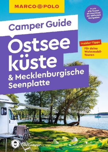Buchcover und Innenansicht für das Buch: MARCO POLO Camper Guide Ostseeküste & Mecklenburgische Seenplatte