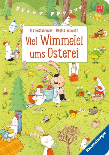 Buchcover und Innenansicht für das Buch: Viel Wimmelei ums Osterei