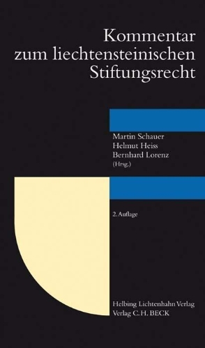 Buchcover und Innenansicht für das Buch: Kommentar zum Liechtensteinischen Stiftungsrecht