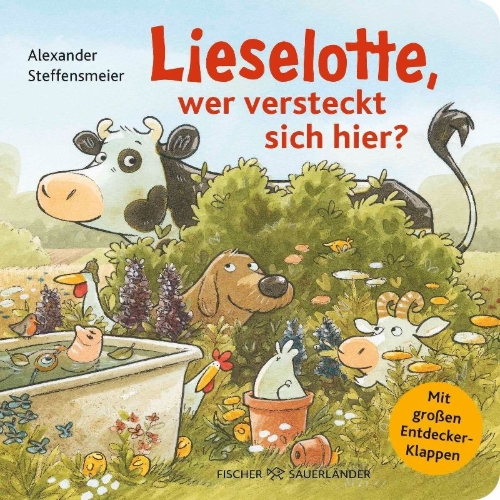 Buchcover und Innenansicht für das Buch: Lieselotte, wer versteckt sich hier?
