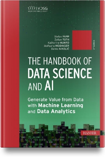 Buchcover und Innenansicht für das Buch: The Handbook of Data Science and AI