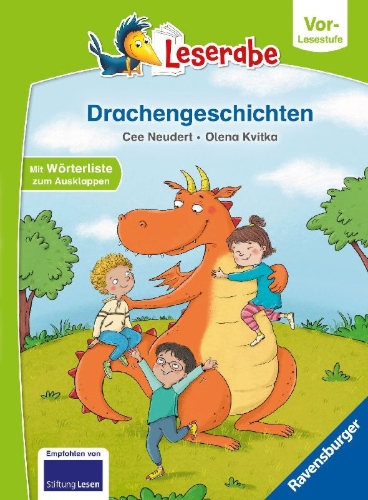 Buchcover und Innenansicht für das Buch: Leserabe Vor-Lesestufe - Drachengeschichten