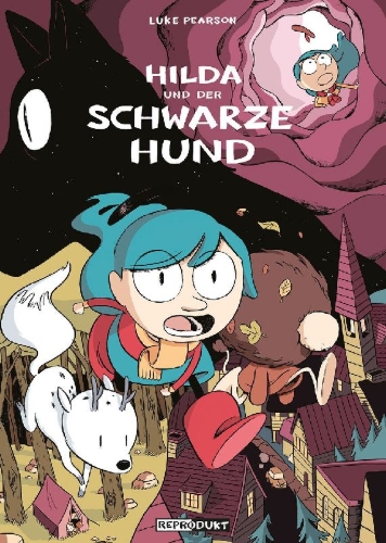 Buchcover und Innenansicht für das Buch: Hilda und der Schwarze Hund