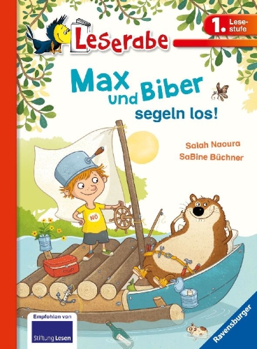 Buchcover und Innenansicht für das Buch: Leserabe - 1. Lesestufe: Max und Biber segeln los!