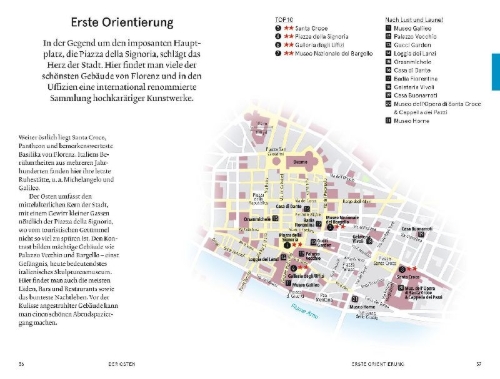 Buchcover und Innenansicht für das Buch: Baedeker SMART Reiseführer Florenz