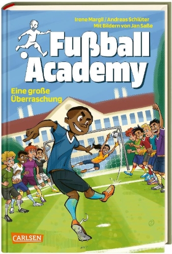 Buchcover und Innenansicht für das Buch: Fußball Academy 3: Eine große Überraschung