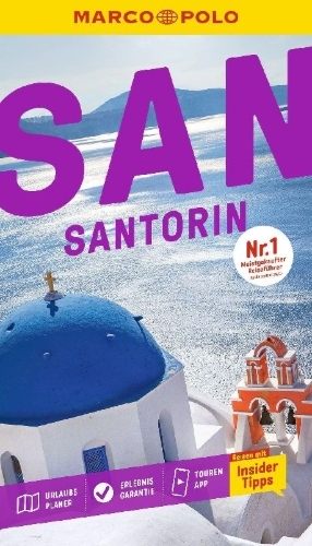 Buchcover und Innenansicht für das Buch: MARCO POLO Reiseführer Santorin