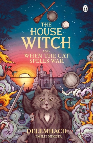 Buchcover und Innenansicht für das Buch: The House Witch and When The Cat Spells War