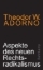 Buchcover und Innenansicht für das Buch: Aspekte des neuen Rechtsradikalismus