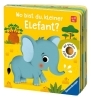 Buchcover und Innenansicht für das Buch: Wo bist du, kleiner Elefant?