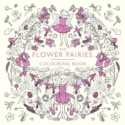 Buchcover und Innenansicht für das Buch: The Flower Fairies Colouring Book
