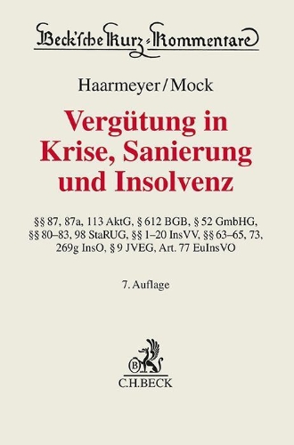 Buchcover und Innenansicht für das Buch: Vergütung in Krise, Sanierung und Insolvenz