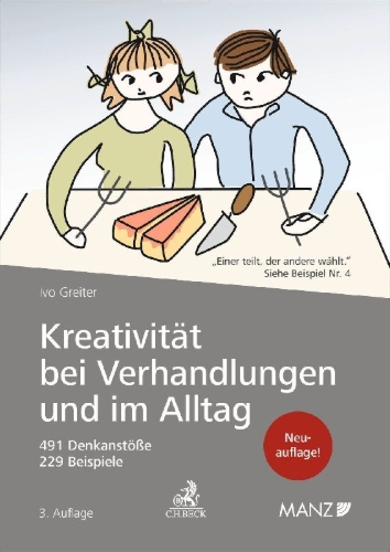 Buchcover und Innenansicht für das Buch: Kreativität bei Verhandlungen und im Alltag