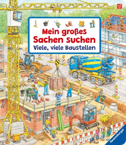 Buchcover und Innenansicht für das Buch: Mein großes Sachen suchen: Viele, viele Baustellen