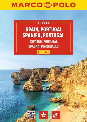 Buchcover und Innenansicht für das Buch: MARCO POLO Reiseatlas Spanien, Portugal 1:300.000